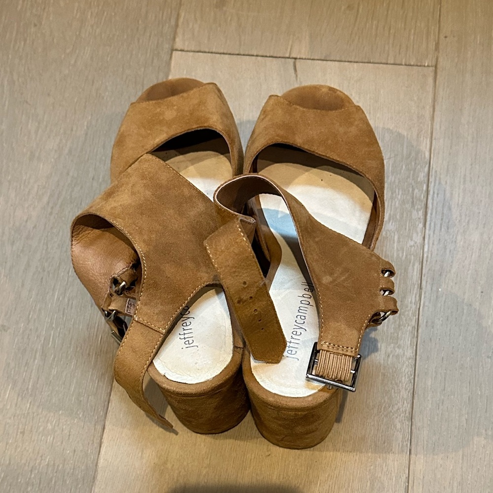Jeffrey Campbell Brown Suede Platform Heels - Picture 2 of 4